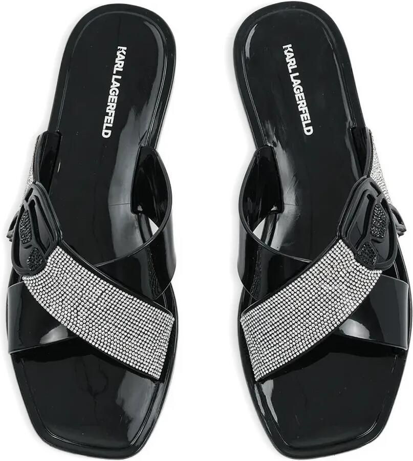 Karl Lagerfeld Ikon NFT slippers verfraaid met kristallen Zwart - Foto 2