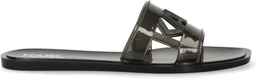Karl Lagerfeld Jelly slippers met logo Zwart