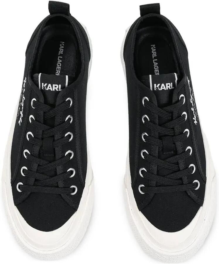 Karl Lagerfeld Kampus Max sneakers met geborduurd logo en plateauzool Zwart - Foto 2