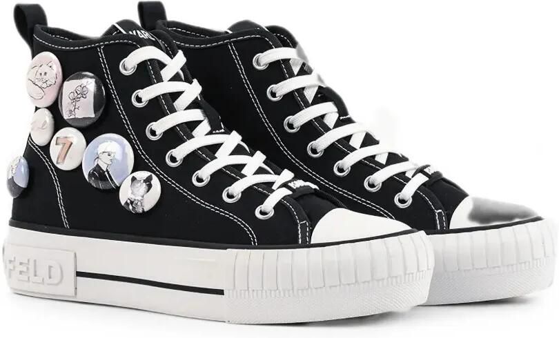 Karl Lagerfeld Kampus Max sneakers verfraaid met badge Zwart - Foto 5