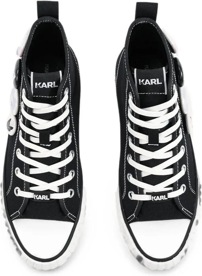 Karl Lagerfeld Kampus Max sneakers verfraaid met badge Zwart - Foto 3