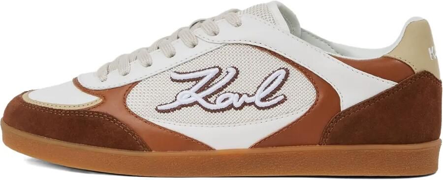 Karl Lagerfeld Kandidate Signia sneakers met borduurwerk Bruin