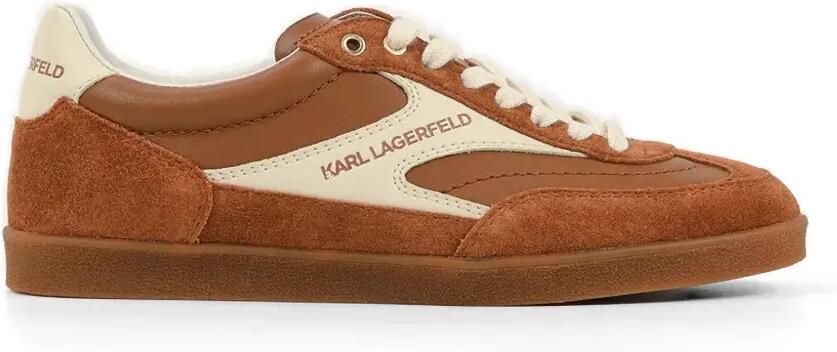 Karl Lagerfeld Kandidate sneakers met vlakken en veters Bruin
