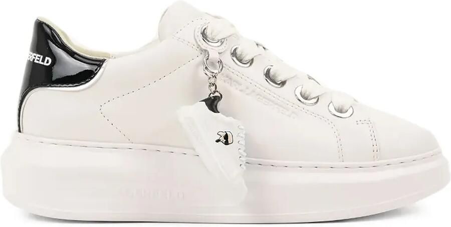 Karl Lagerfeld Kapri leren sneakers met sleutelhanger Wit
