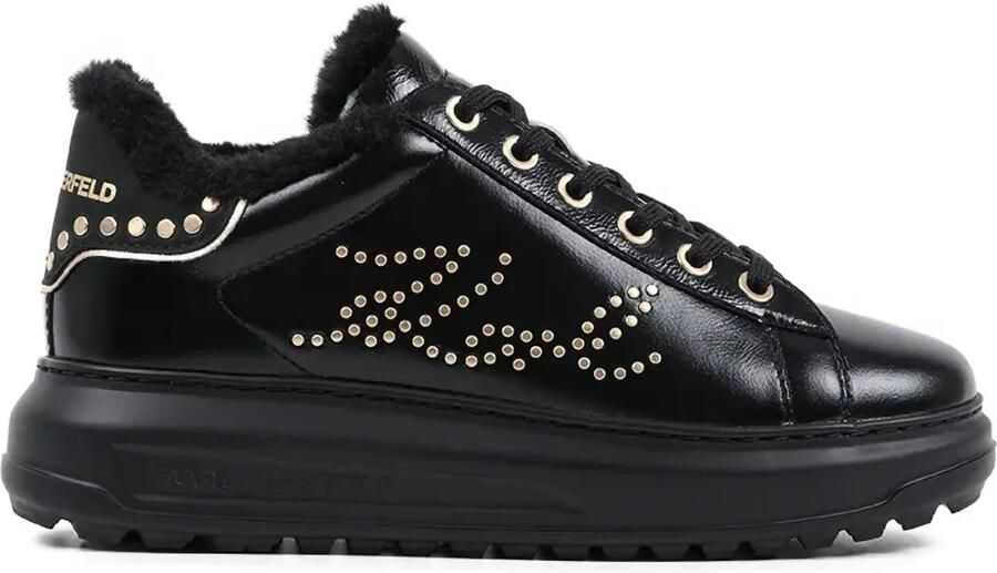 Karl Lagerfeld KAPRI LUG leren sneakers Zwart