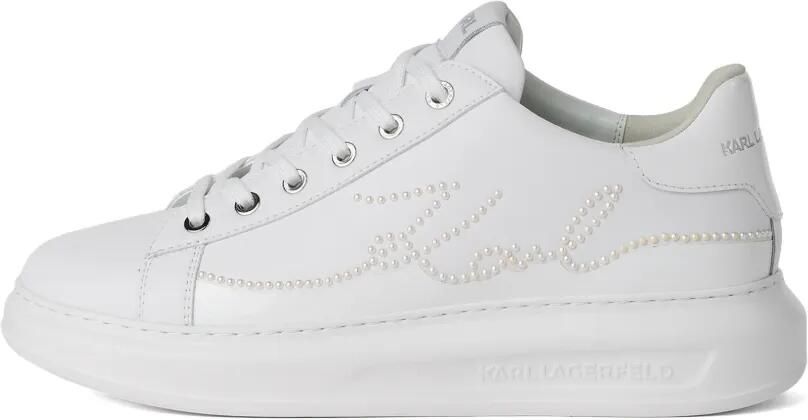 Karl Lagerfeld Kapri Signia sneakers met parel Wit