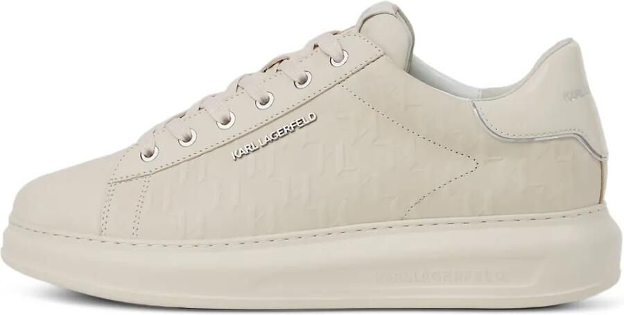 Karl Lagerfeld Kapri sneakers met monogram-reliëf Beige