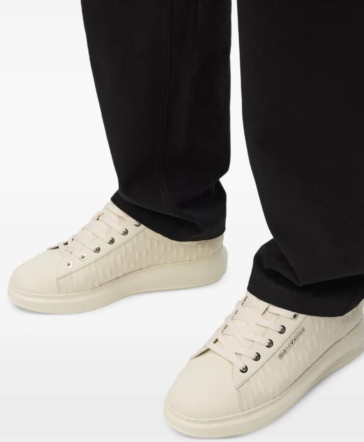 Karl Lagerfeld Kapri sneakers met monogram-reliëf Beige - Foto 2