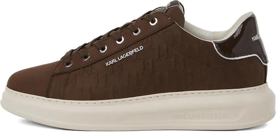 Karl Lagerfeld Kapri sneakers met monogram-reliëf Bruin - Foto 1