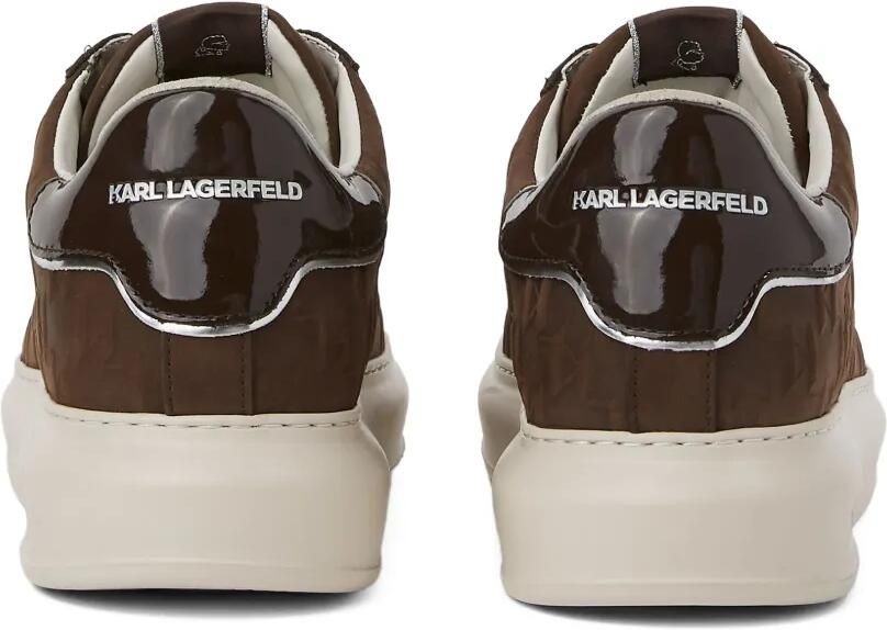 Karl Lagerfeld Kapri sneakers met monogram-reliëf Bruin - Foto 4
