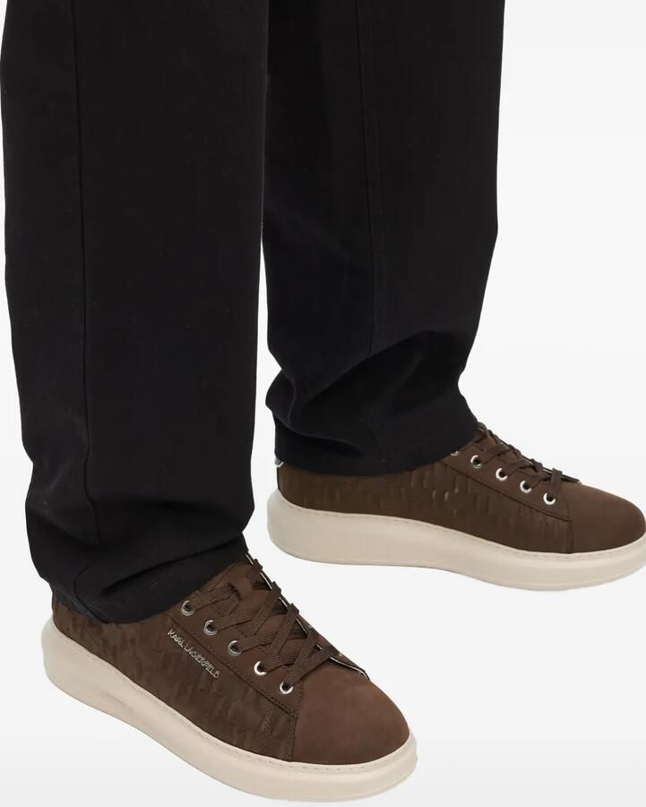 Karl Lagerfeld Kapri sneakers met monogram-reliëf Bruin - Foto 2