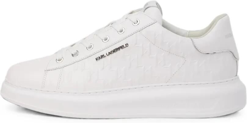 Karl Lagerfeld Kapri sneakers met monogram-reliëf Wit