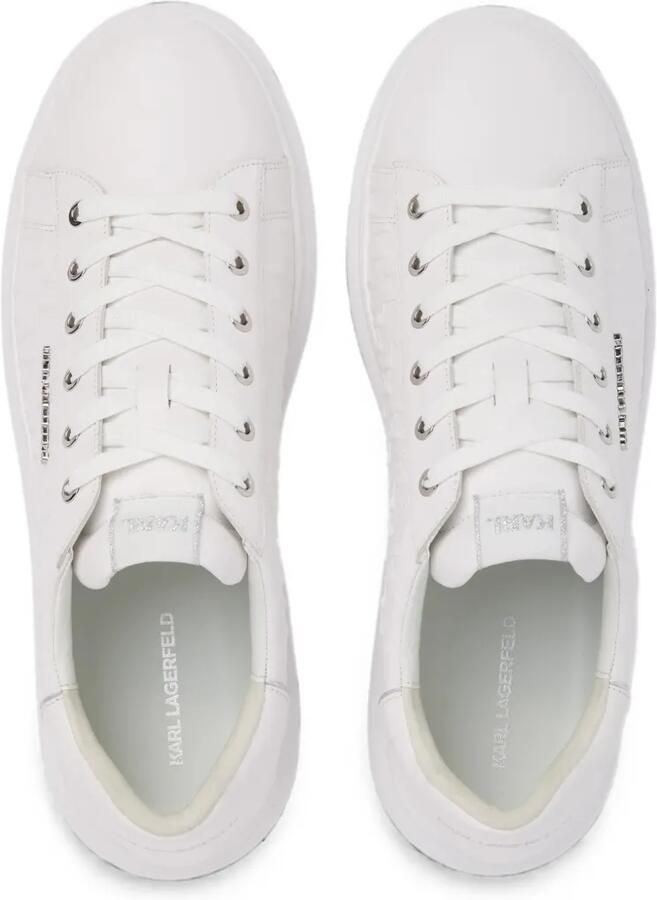 Karl Lagerfeld Kapri sneakers met monogram-reliëf Wit - Foto 3