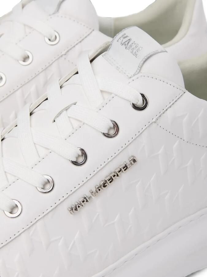 Karl Lagerfeld Kapri sneakers met monogram-reliëf Wit - Foto 2