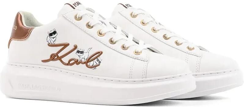 Karl Lagerfeld Kapri sneakers met plateauzool en logo-patch Wit - Foto 5