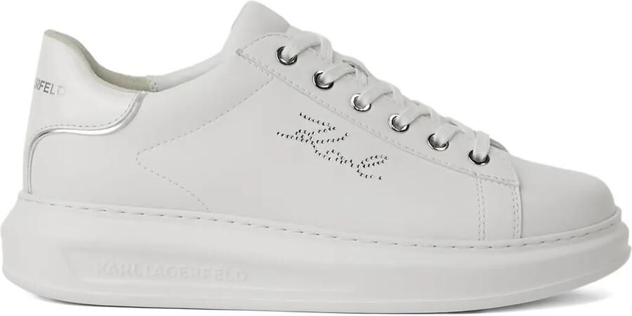 Karl Lagerfeld Kapri sneakers met stras Wit