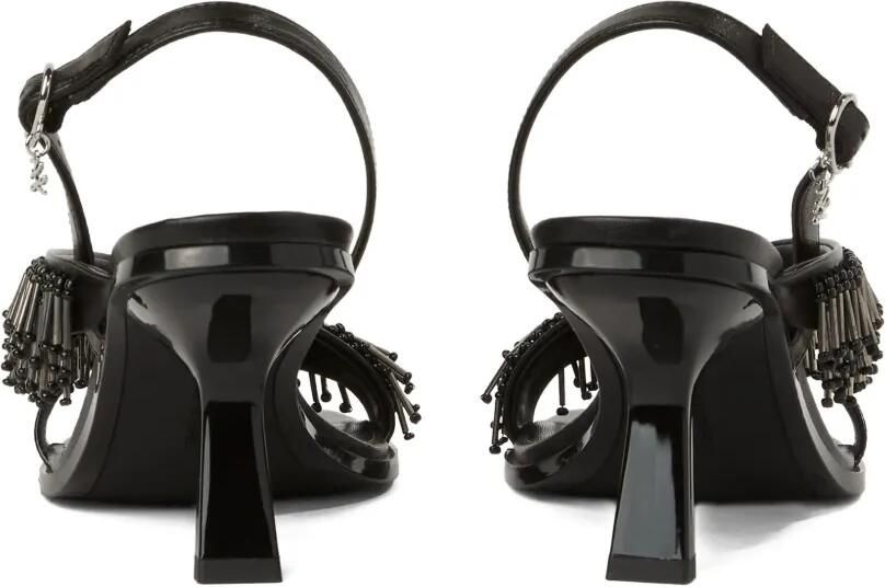 Karl Lagerfeld Karmel sandalen met franje Zwart - Foto 4