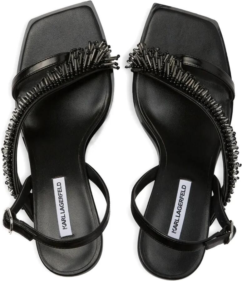 Karl Lagerfeld Karmel sandalen met franje Zwart - Foto 2