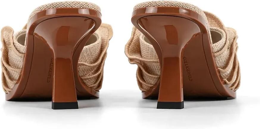 Karl Lagerfeld Karmel sandalen met vierkante neus en ruches Beige - Foto 4