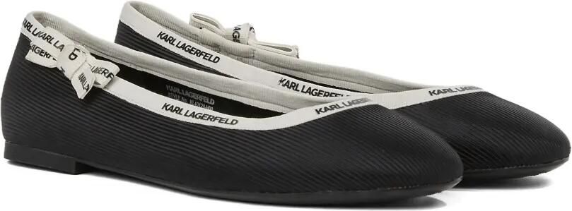Karl Lagerfeld Karo ballerina's met strik Zwart - Foto 5