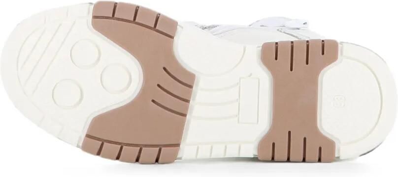 Karl Lagerfeld Kids High-top leren sneakers met metallic vlak Wit - Foto 5