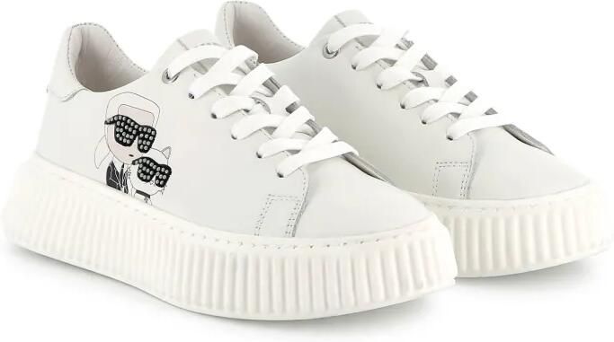 Karl Lagerfeld Kids Ikon Karl & Choupette sneakers Wit