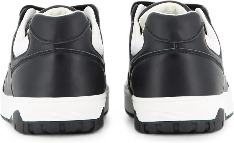 Karl Lagerfeld Kids Leren sneakers met logo-print en vlakken Zwart - Foto 3