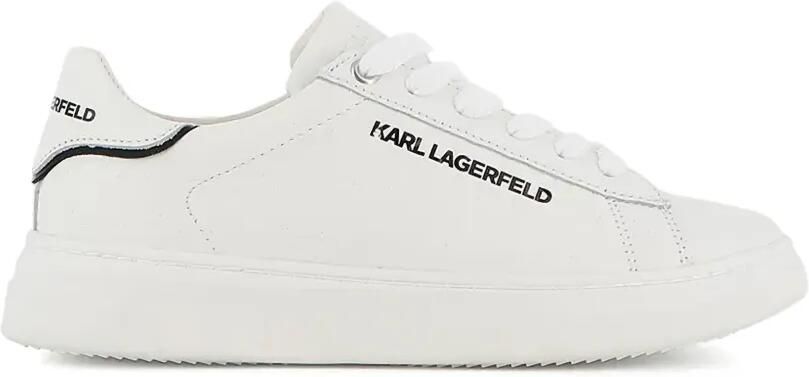Karl Lagerfeld Kids Leren sneakers met logoprint Wit - Foto 4