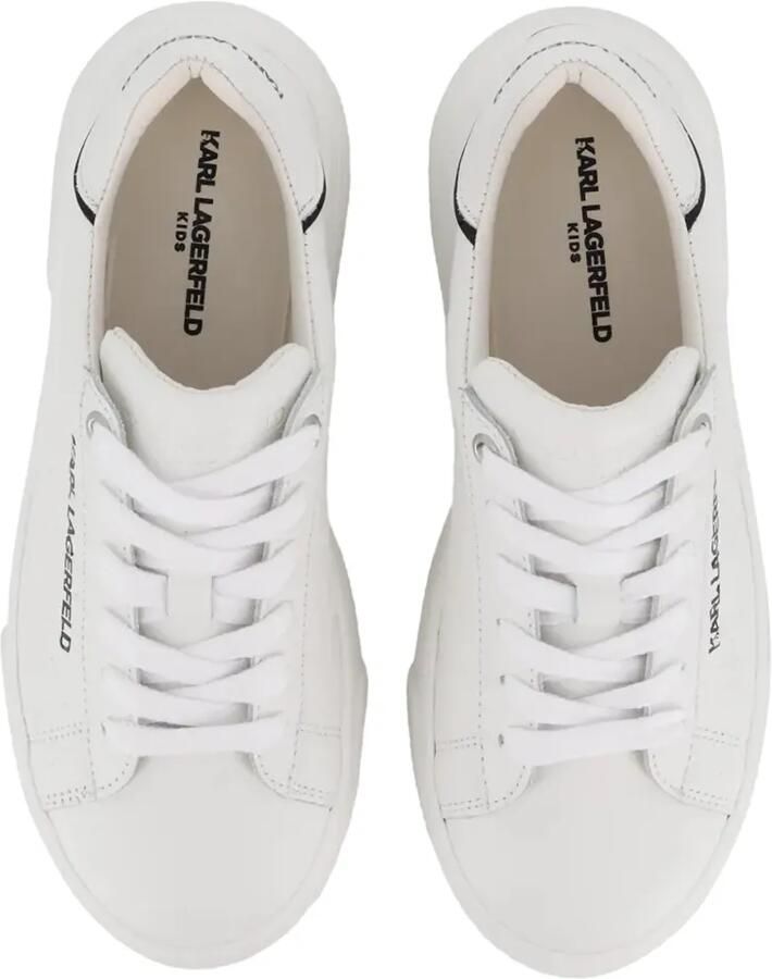 Karl Lagerfeld Kids Leren sneakers met logoprint Wit - Foto 2