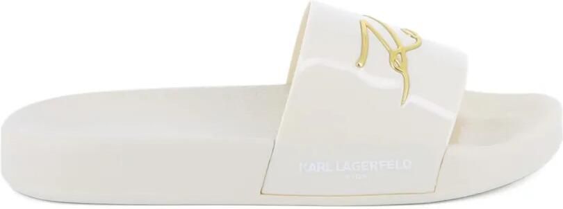 Karl Lagerfeld Kids Slippers met logodetail Wit - Foto 4