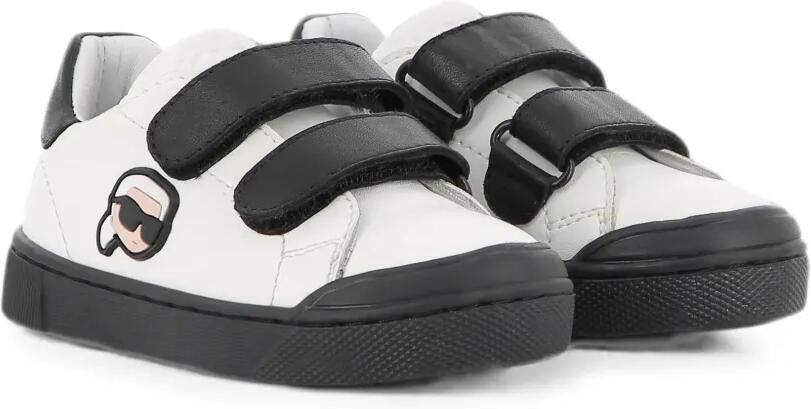 Karl Lagerfeld Kids Sneakers met klittenband Wit