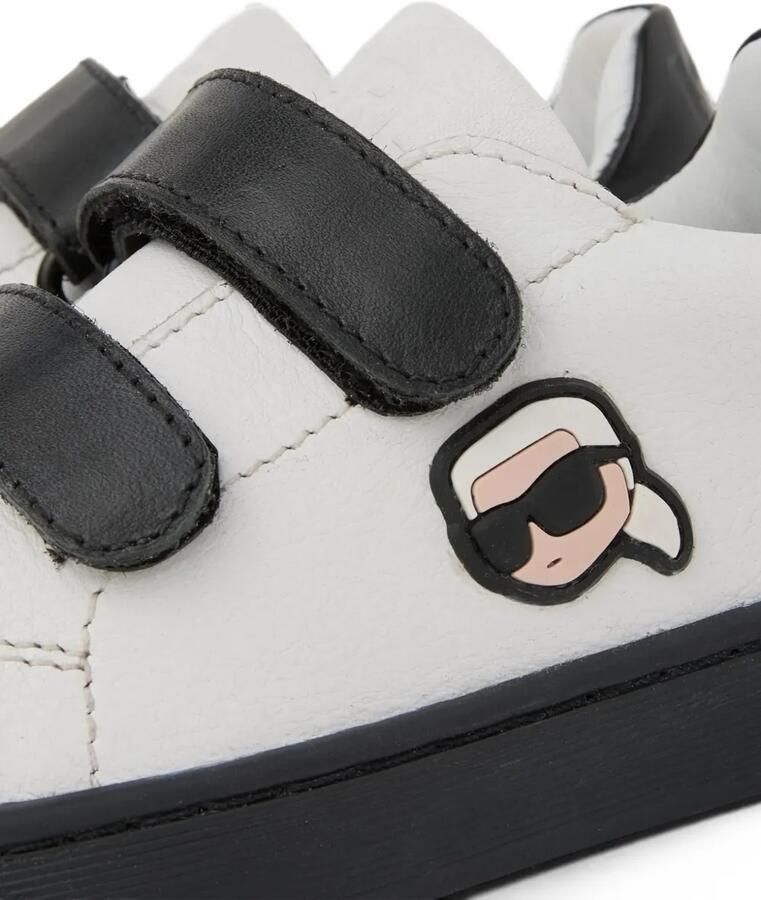 Karl Lagerfeld Kids Sneakers met klittenband Wit - Foto 3