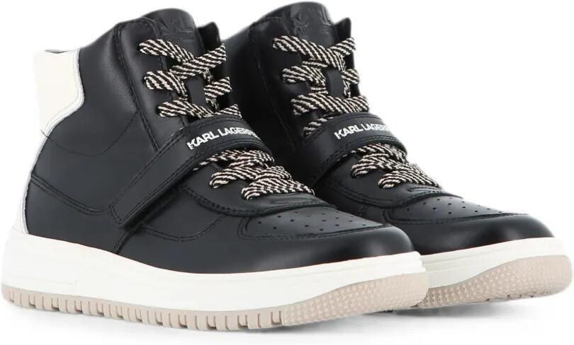 Karl Lagerfeld Kids Sneakers met klittenband Zwart