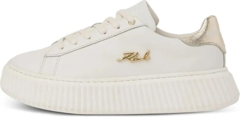 Karl Lagerfeld Kids Sneakers met logo-plakkaat Wit