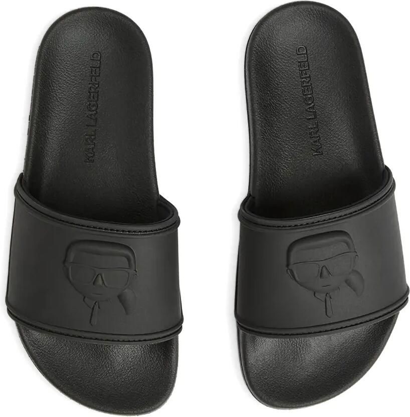 Karl Lagerfeld Kondo 2.0 slippers met reliëf Zwart - Foto 2