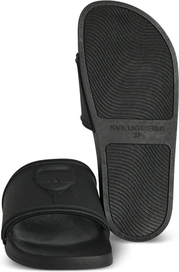 Karl Lagerfeld Kondo 2.0 slippers met reliëf Zwart - Foto 3
