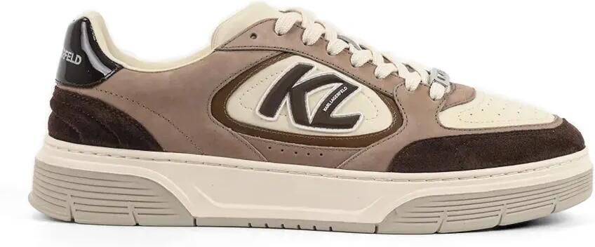 Karl Lagerfeld Kourtney sneakers met vlakken en logopatch Bruin