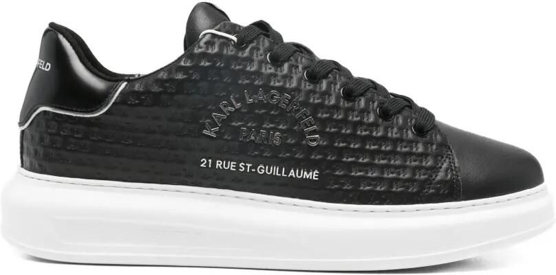 Karl Lagerfeld Kpri sneakers met microgram-print Zwart
