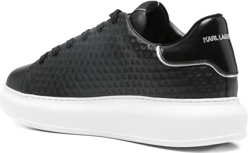 Karl Lagerfeld Kpri sneakers met microgram-print Zwart - Foto 3