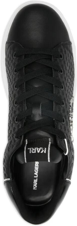 Karl Lagerfeld Kpri sneakers met microgram-print Zwart - Foto 4