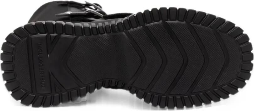 Karl Lagerfeld Kreeper wedge tri-buckle boots Zwart - Foto 4