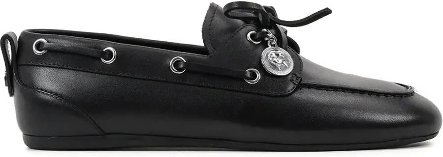 Karl Lagerfeld Leren bootschoenen met veters Zwart
