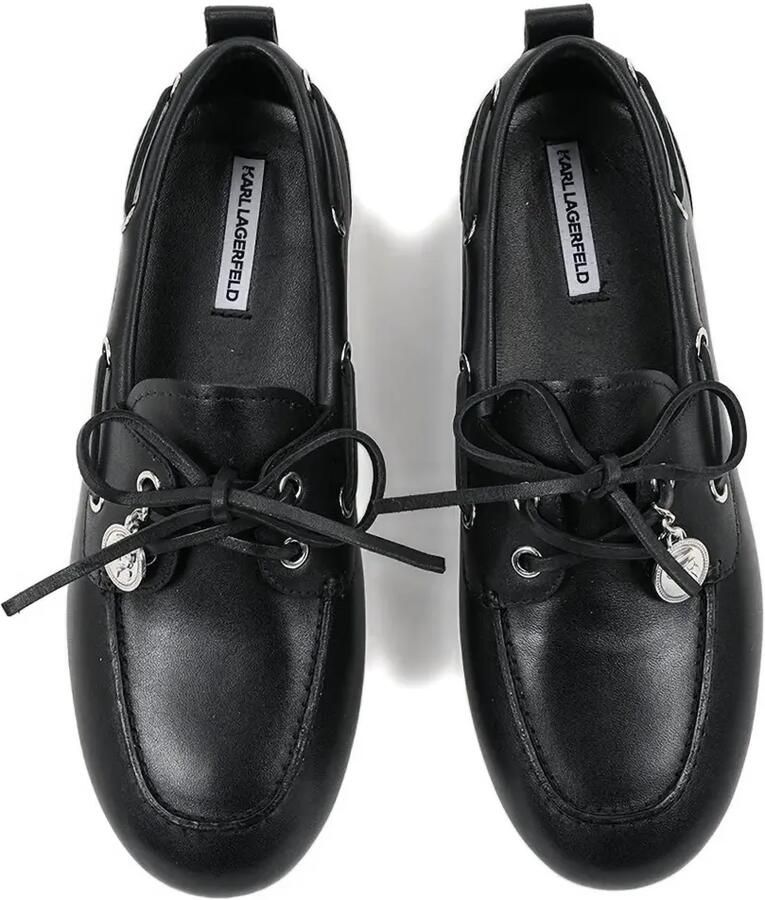 Karl Lagerfeld Leren bootschoenen met veters Zwart - Foto 2