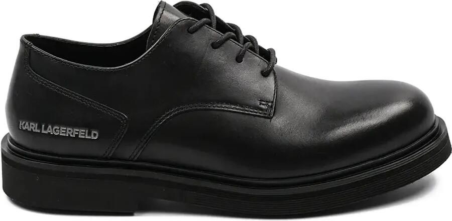 Karl Lagerfeld Leren Derby veterschoenen Zwart