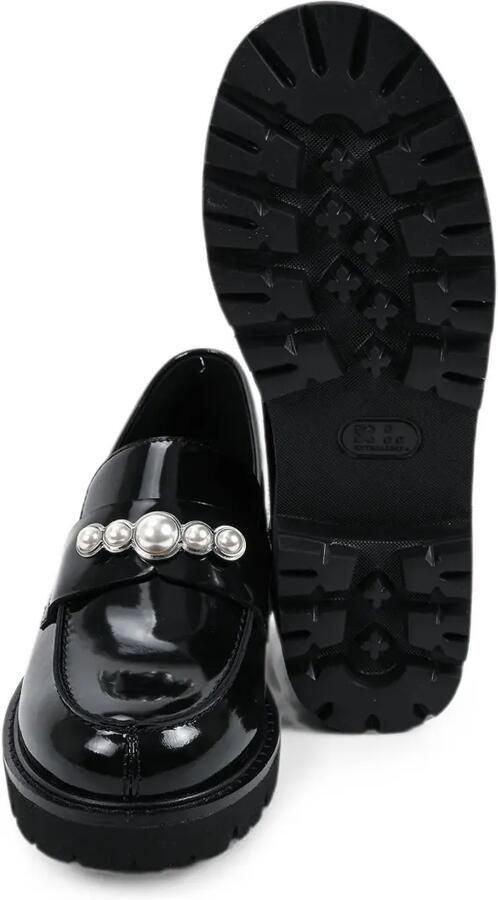 Karl Lagerfeld Leren loafers met parels afwerking Zwart - Foto 3