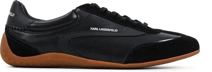Karl Lagerfeld Leren sneakers met vlakken Zwart