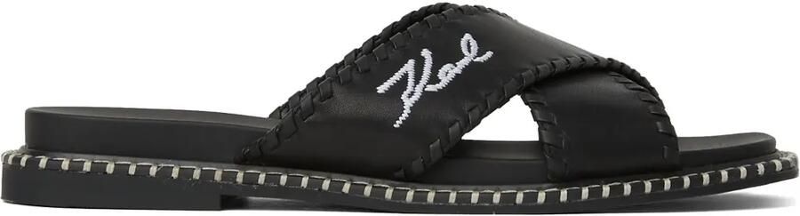 Karl Lagerfeld Lleo sandalen met stiksels Zwart