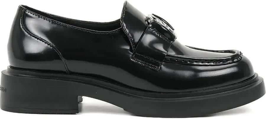 Karl Lagerfeld Loafers met logoplakkaat Zwart