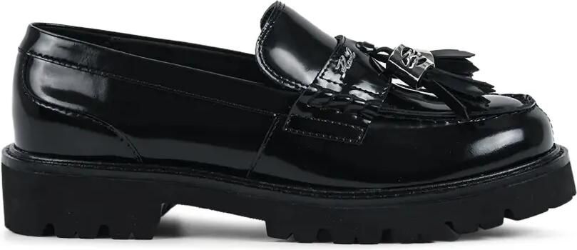 Karl Lagerfeld Loafers met profielzool en kwastdetail Zwart