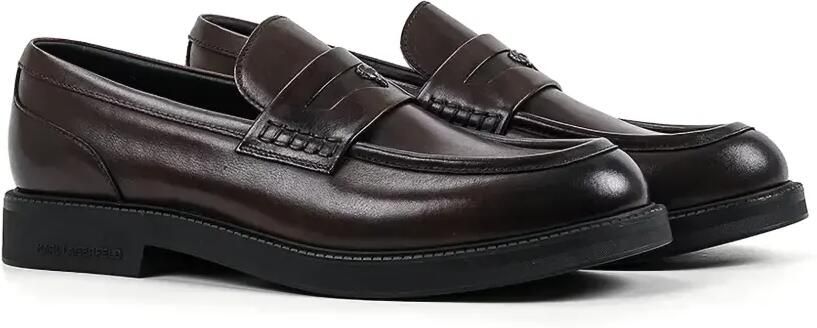 Karl Lagerfeld Leren loafers met logoplakkaat Bruin - Foto 5